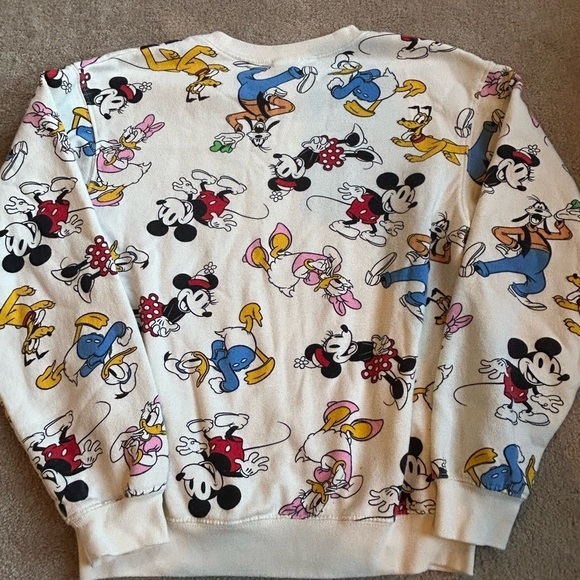 Disney Women Sweatshirt Size Small (Jr 3-5) Mickey Minnie Daisy Donald Pluto S - Picture 3 of 7